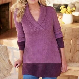 Soft Surroundings Two-Tone Purple Sweater